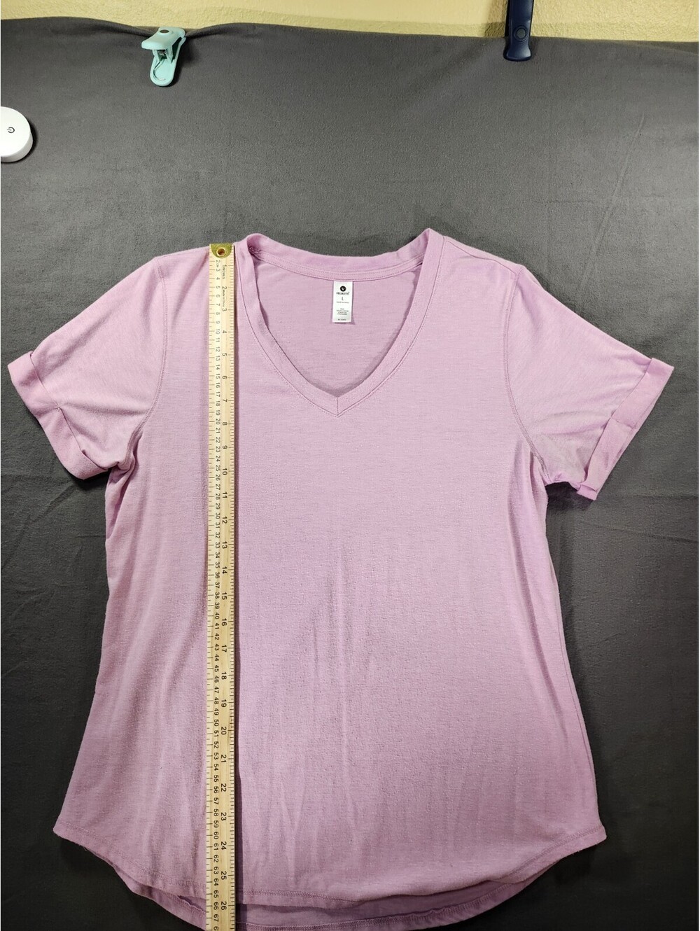 Velocity Lightweight V-Neck Women’s Athletic T-Shirt Purple L 023